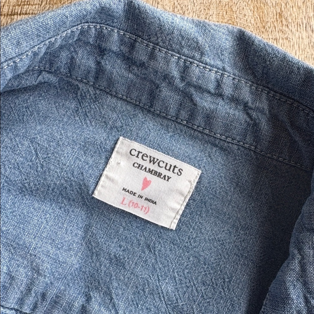 Crewcuts girls chambray shirt L(10-11) - Picture 2 of 6